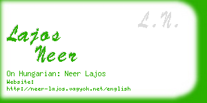 lajos neer business card